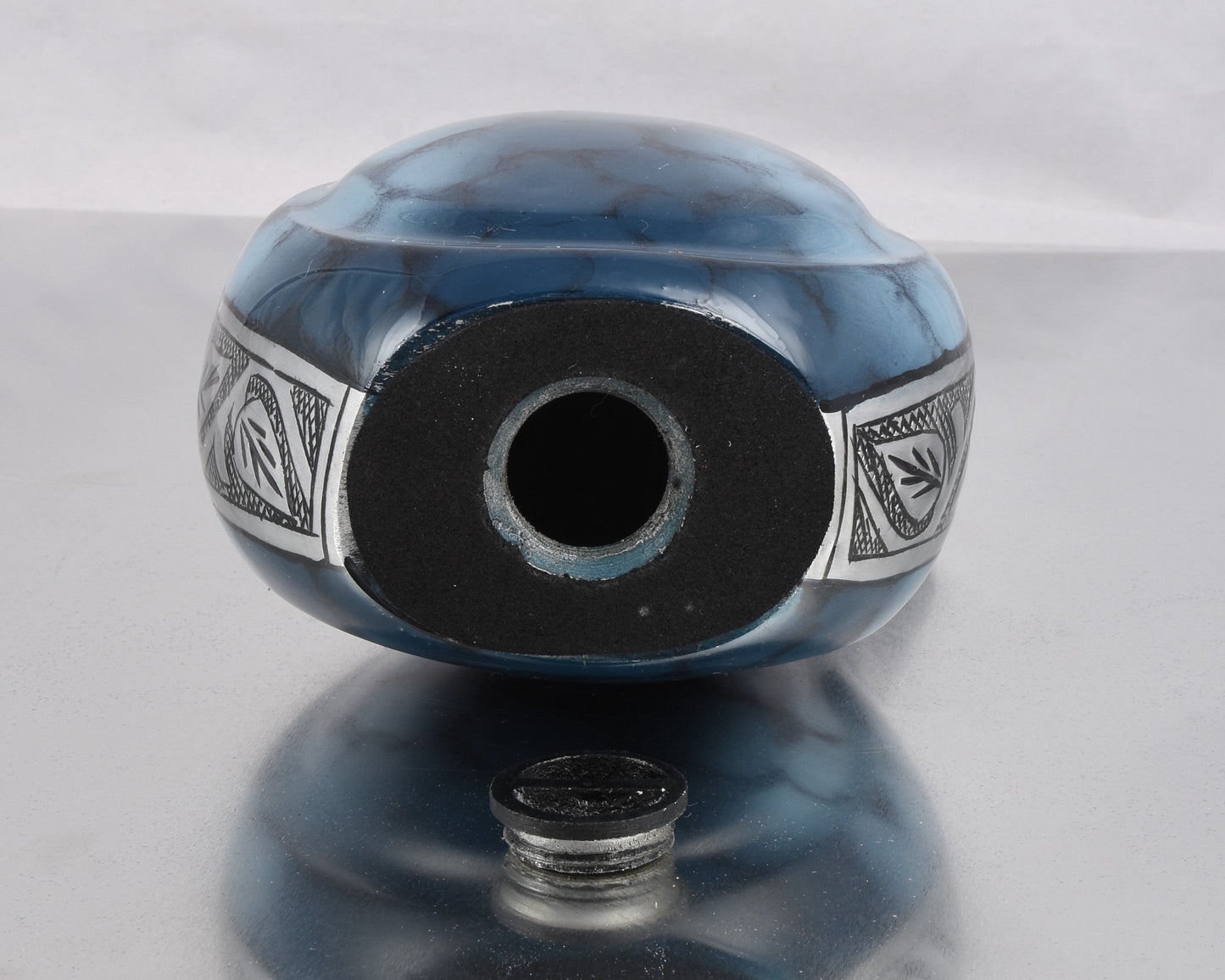 Blue Clouded Teardrop Cremation Urn