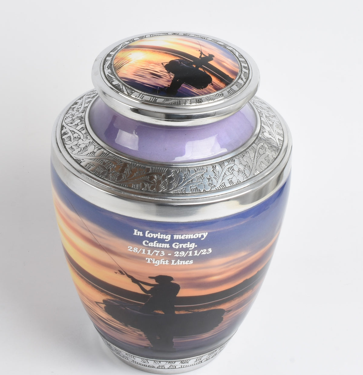Fishing Man Cremation Urn Testi Shape