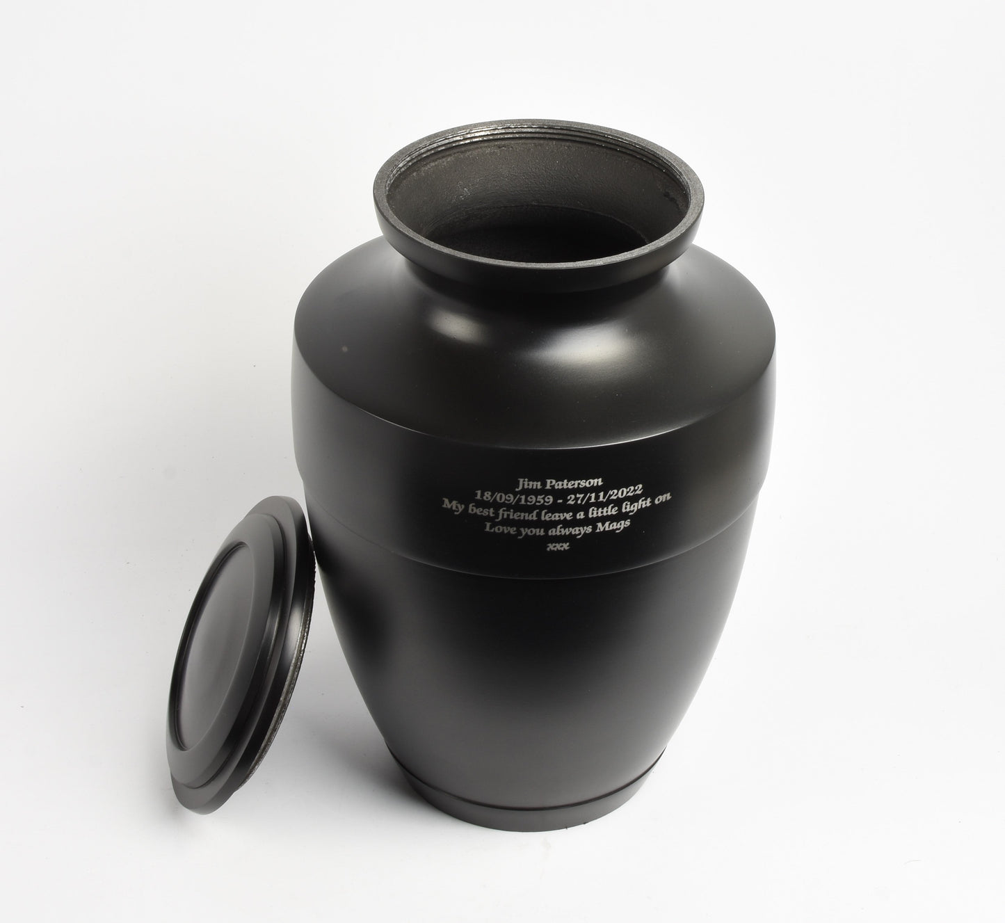 Large Elegant Black Testi Urn