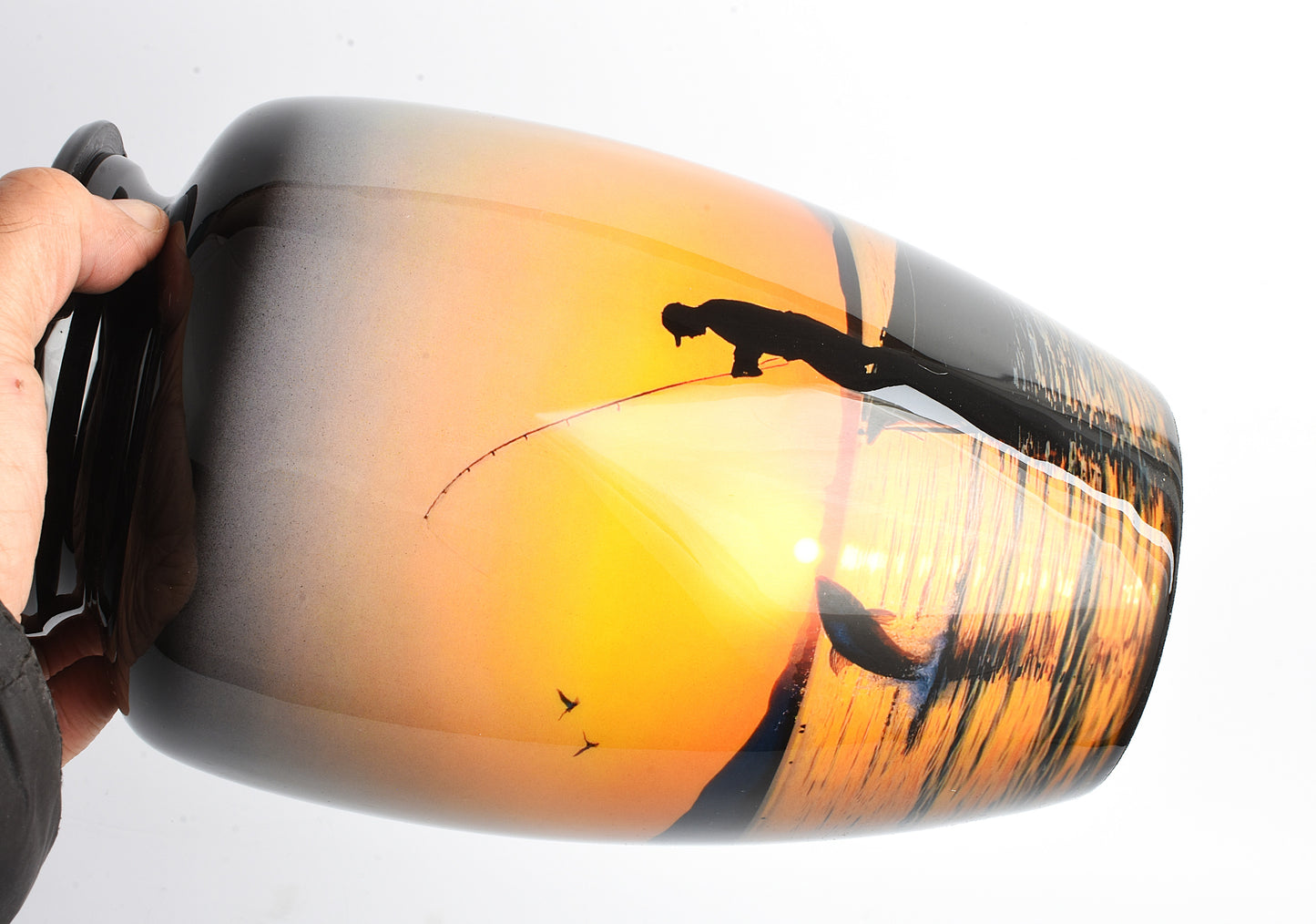 Sunset Fishing Design Adult Cremation Ashes Urn