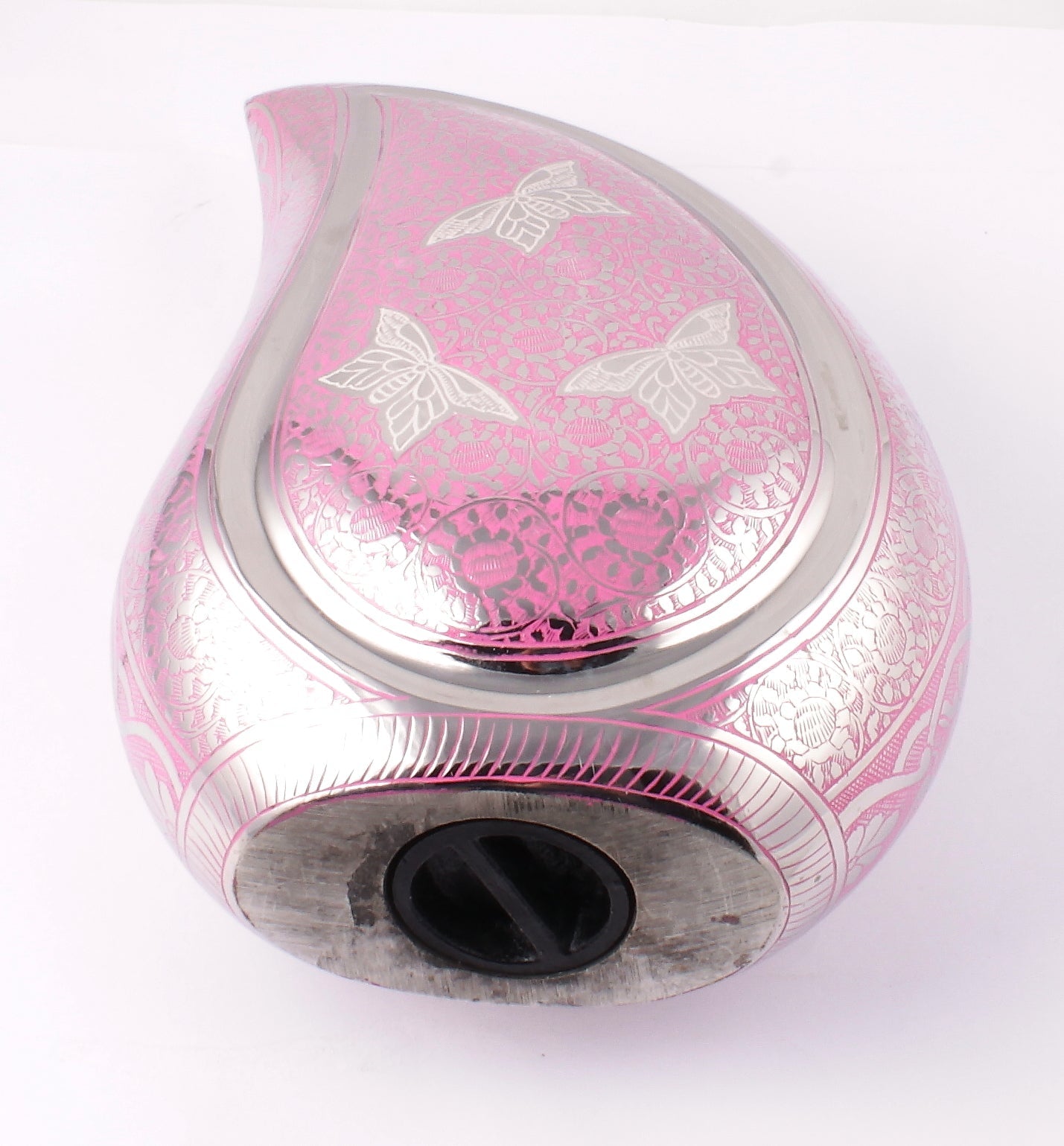 Pink Butterfly Large 12" Teardrop Urn