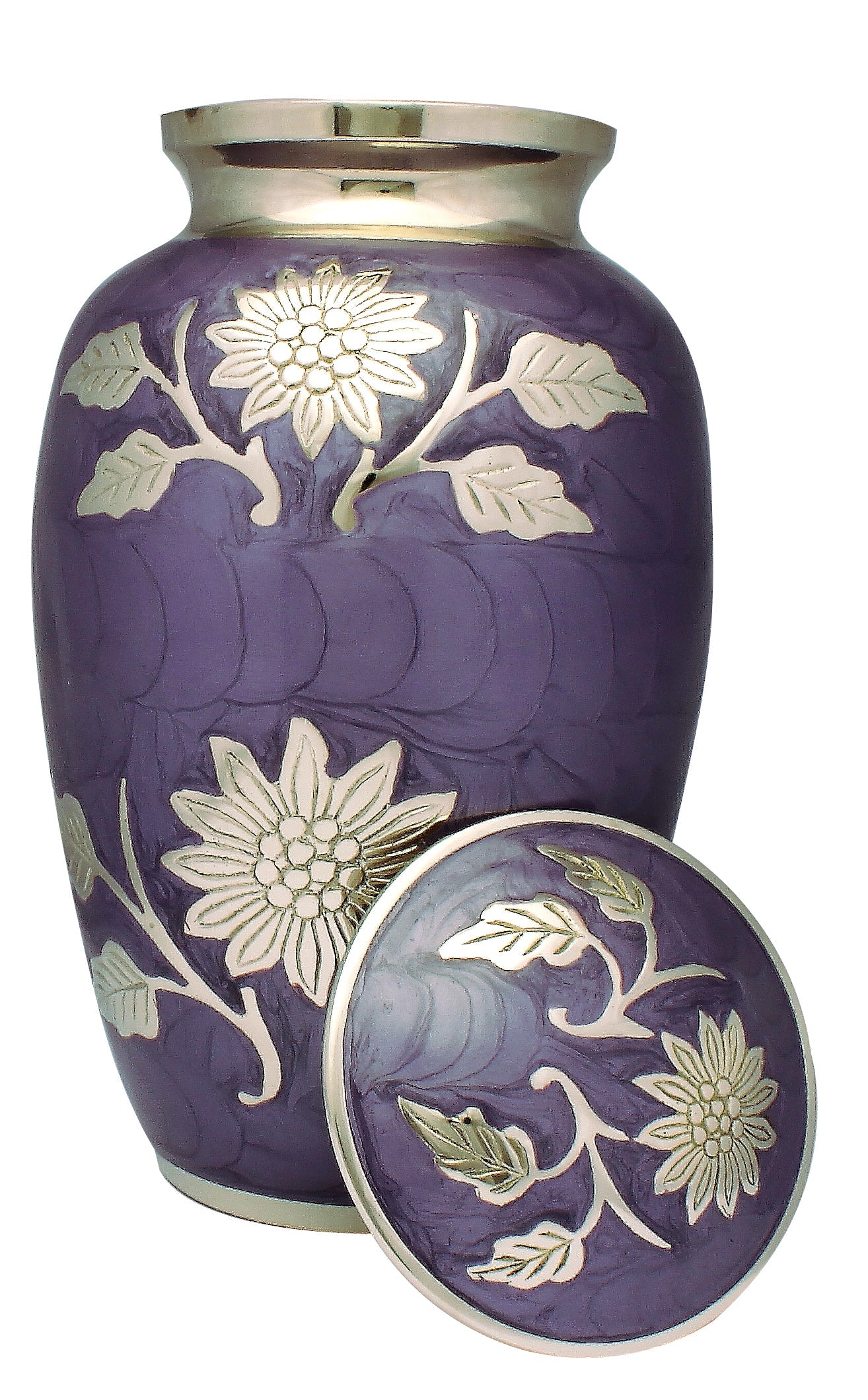 Funeral memorial remembrance human ashes container, purple flower urn, free delivery urn, quick delivery, urn for her large urn , free delivery urn, quick delivery urn, best quality urn, affordable price urn, cheap price urn