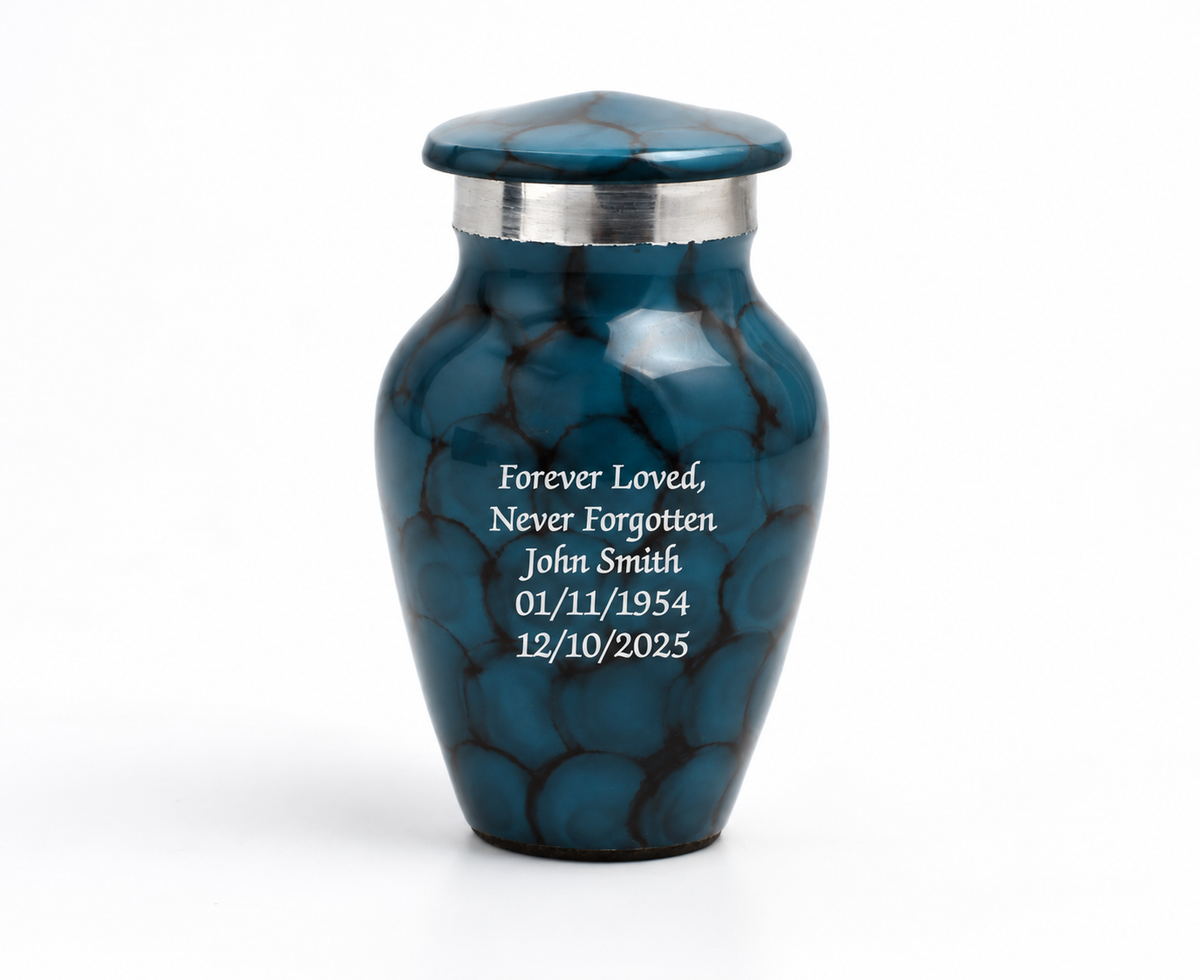 Blue Cloud Aluminium Mini Keepsake Urn