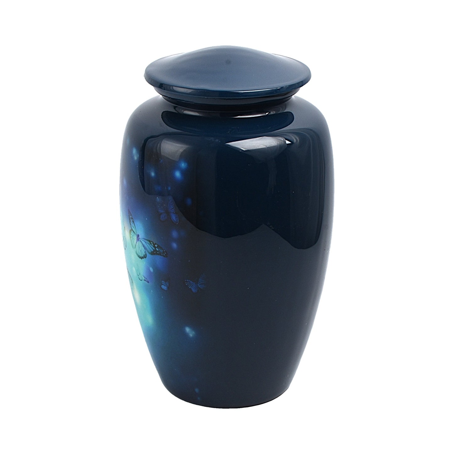 Blue Butterflies Design Adult Cremation Ashes Urn