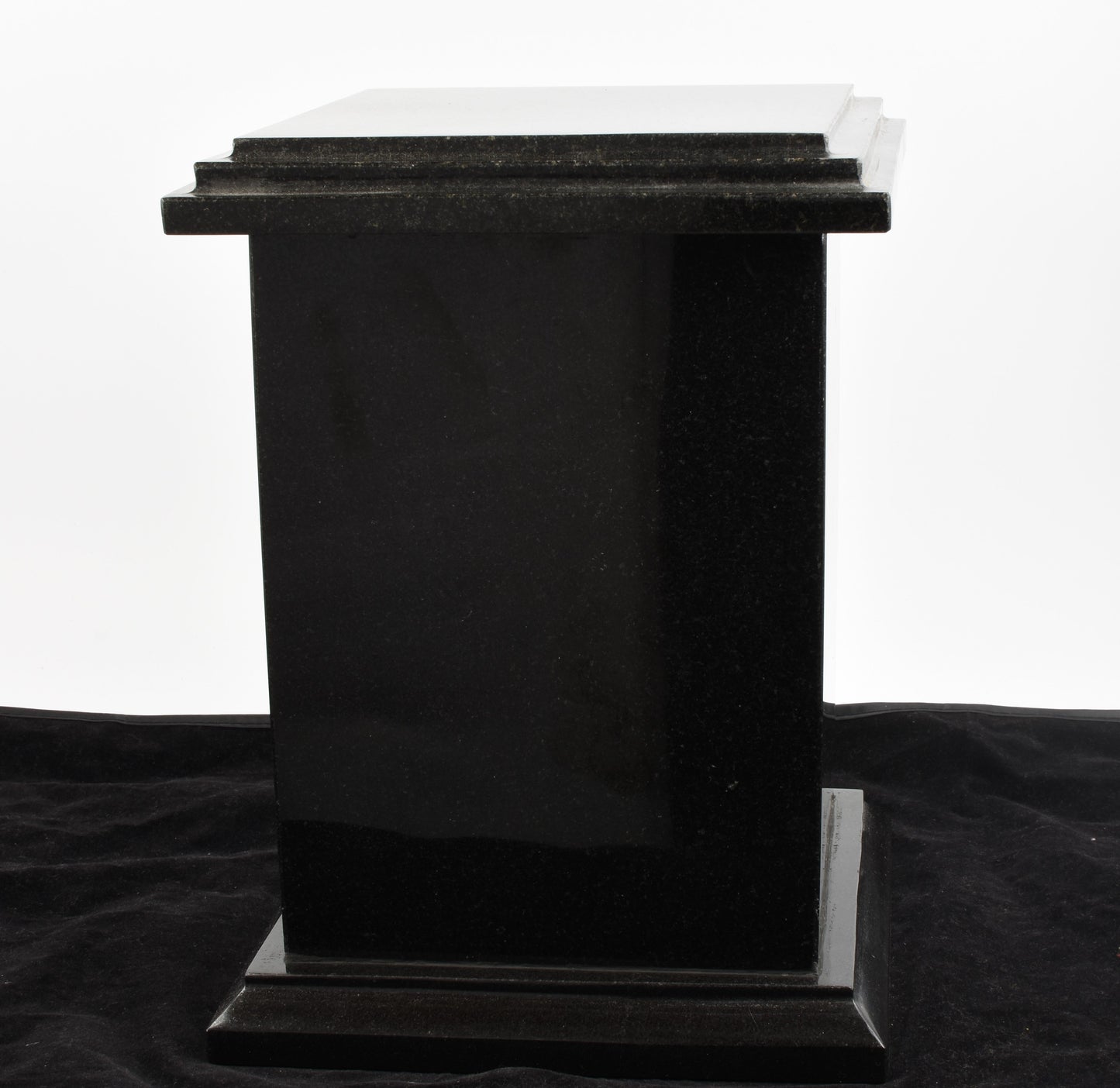 Black Granite Stone Marble Tall Casket Urn