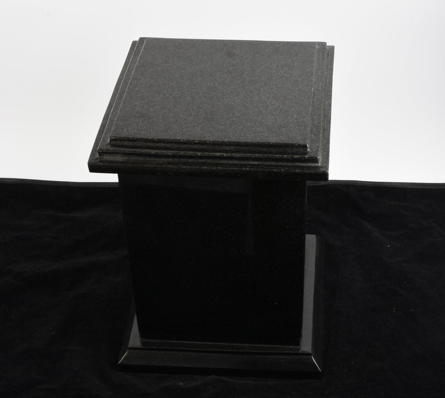 Black Granite Stone Marble Tall Casket Urn