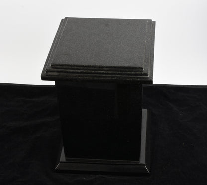 Black Granite Stone Marble Tall Casket Urn