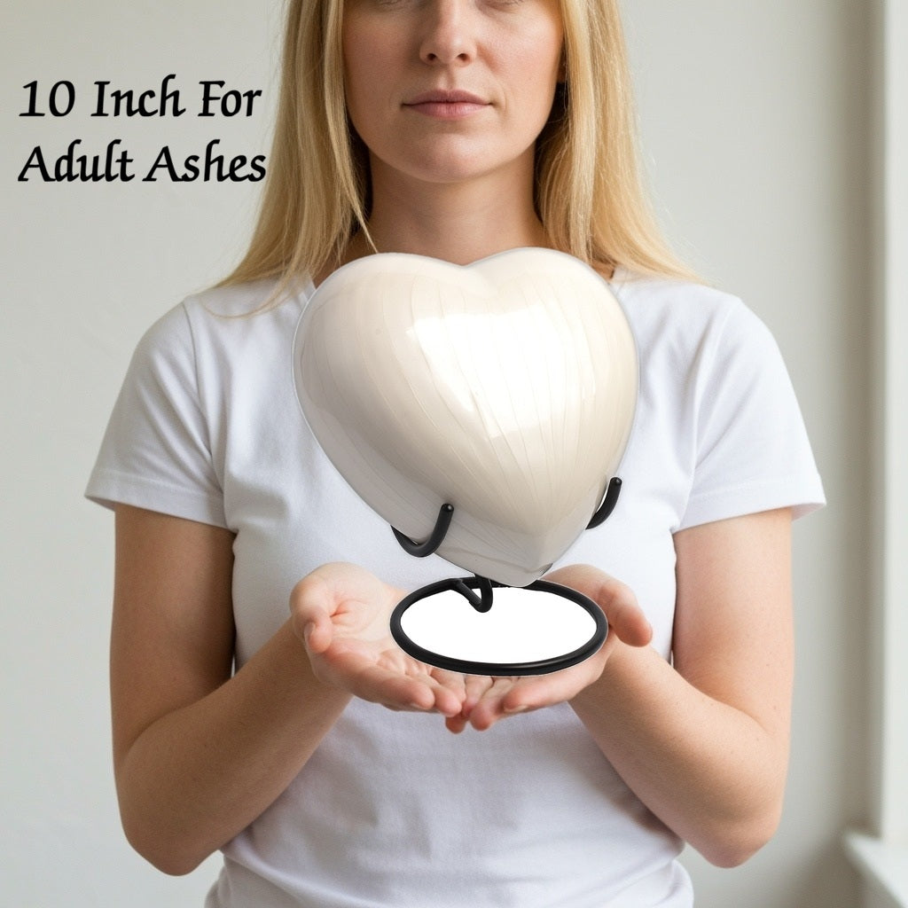 Heart Cremation Ashes Urn - Large-Medium-Small  – Adult Child or Dog Cat Pet Memorial