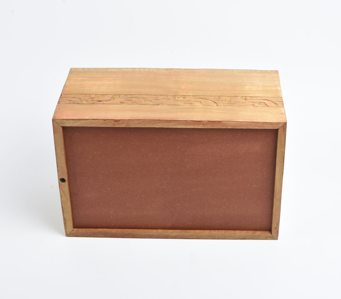 Large Carved Wood Biodegradable Casket