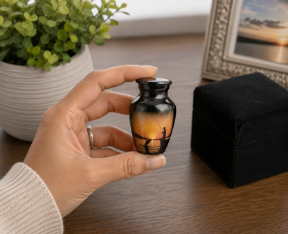 Mini Fishing Sunset Small Keepsake Urn