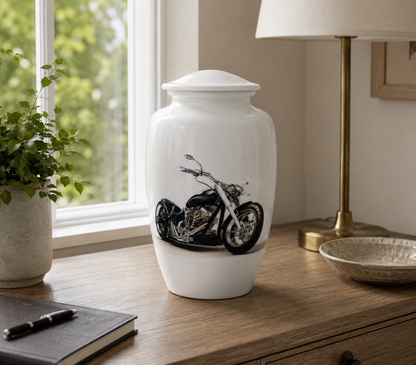 Motorbike Design Adult Cremation Ashes Urn