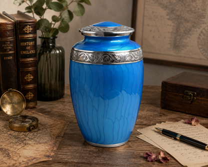 Adult Large Urn Classic Blue Urn