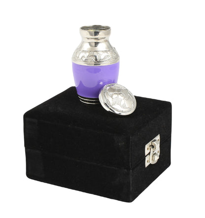 Purple Engraved Mini Keepsake Urn