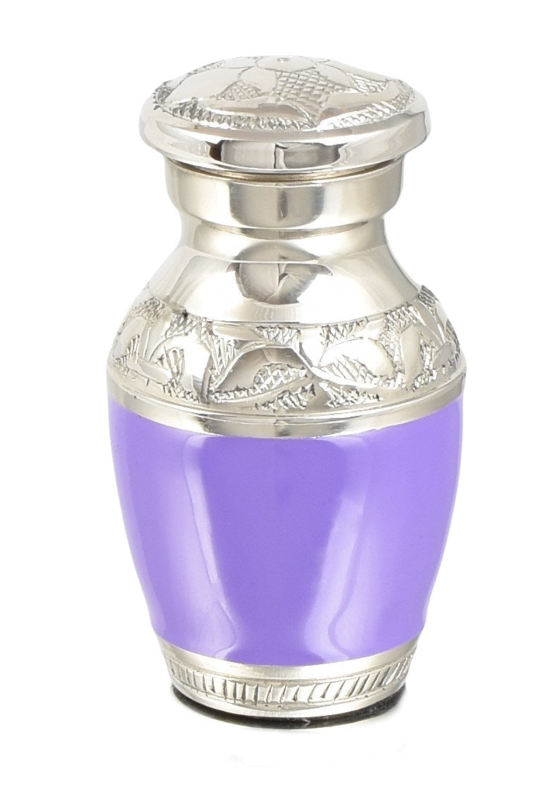 Purple Engraved Mini Keepsake Urn