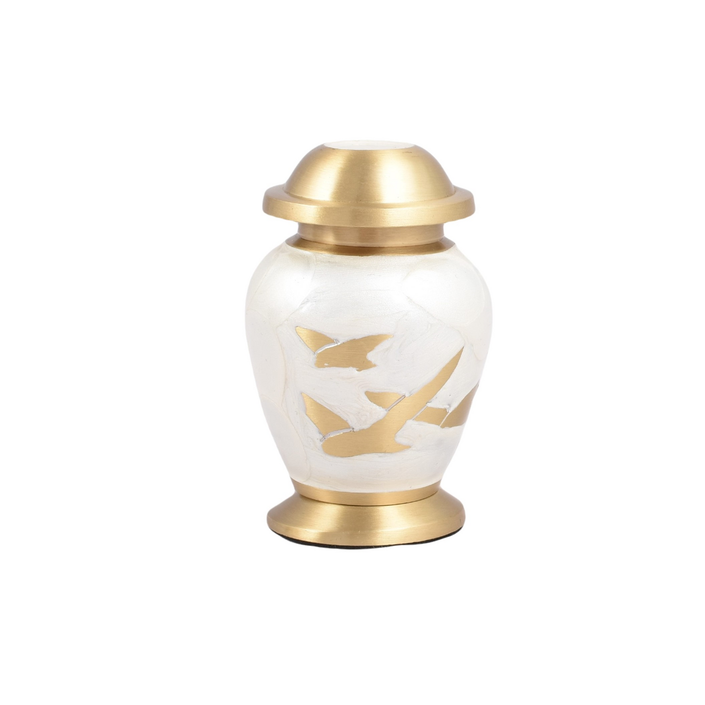 Pearl White Flying Birds Keepsake