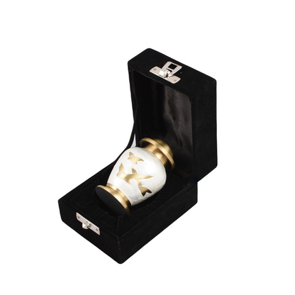 Pearl White Flying Birds Keepsake