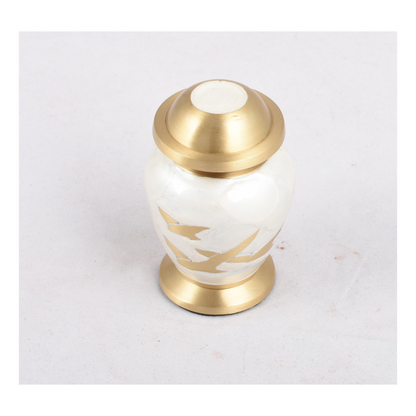 Pearl White Flying Birds Keepsake