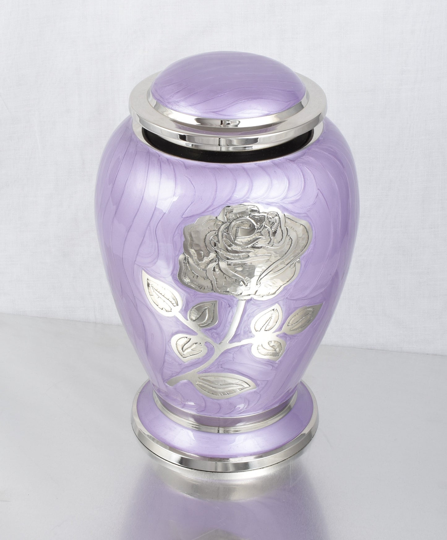 Purple Rose Flower Cremation Urn Dove Design