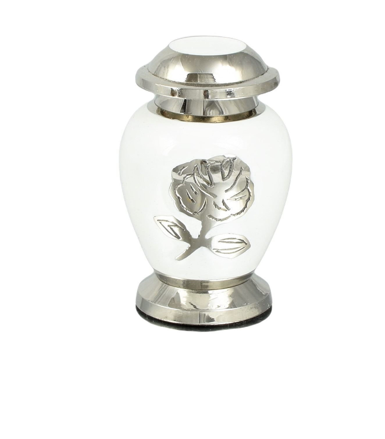 Silver Rose On White Keepsake Keepsake