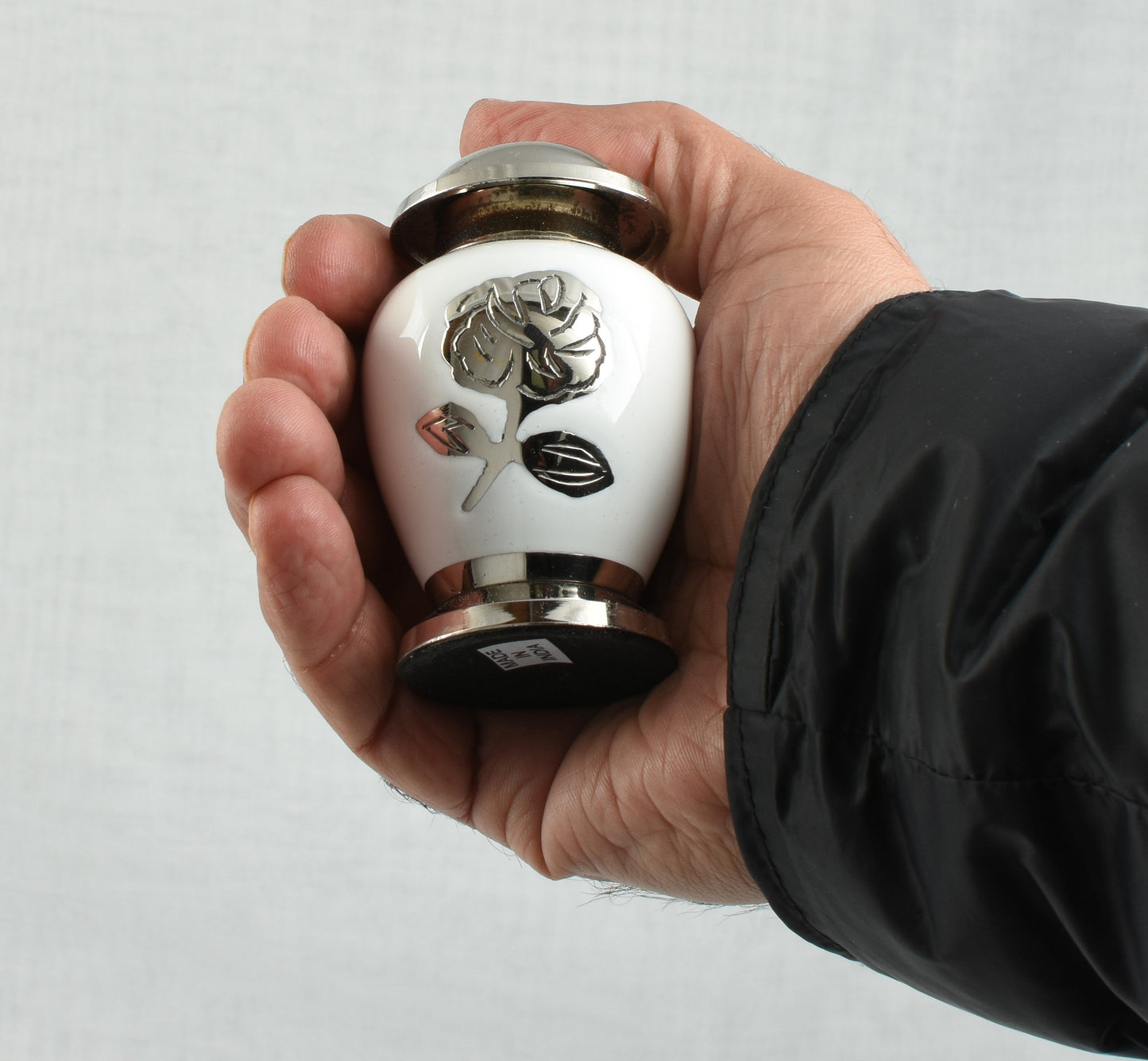 Silver Rose On White Keepsake Keepsake