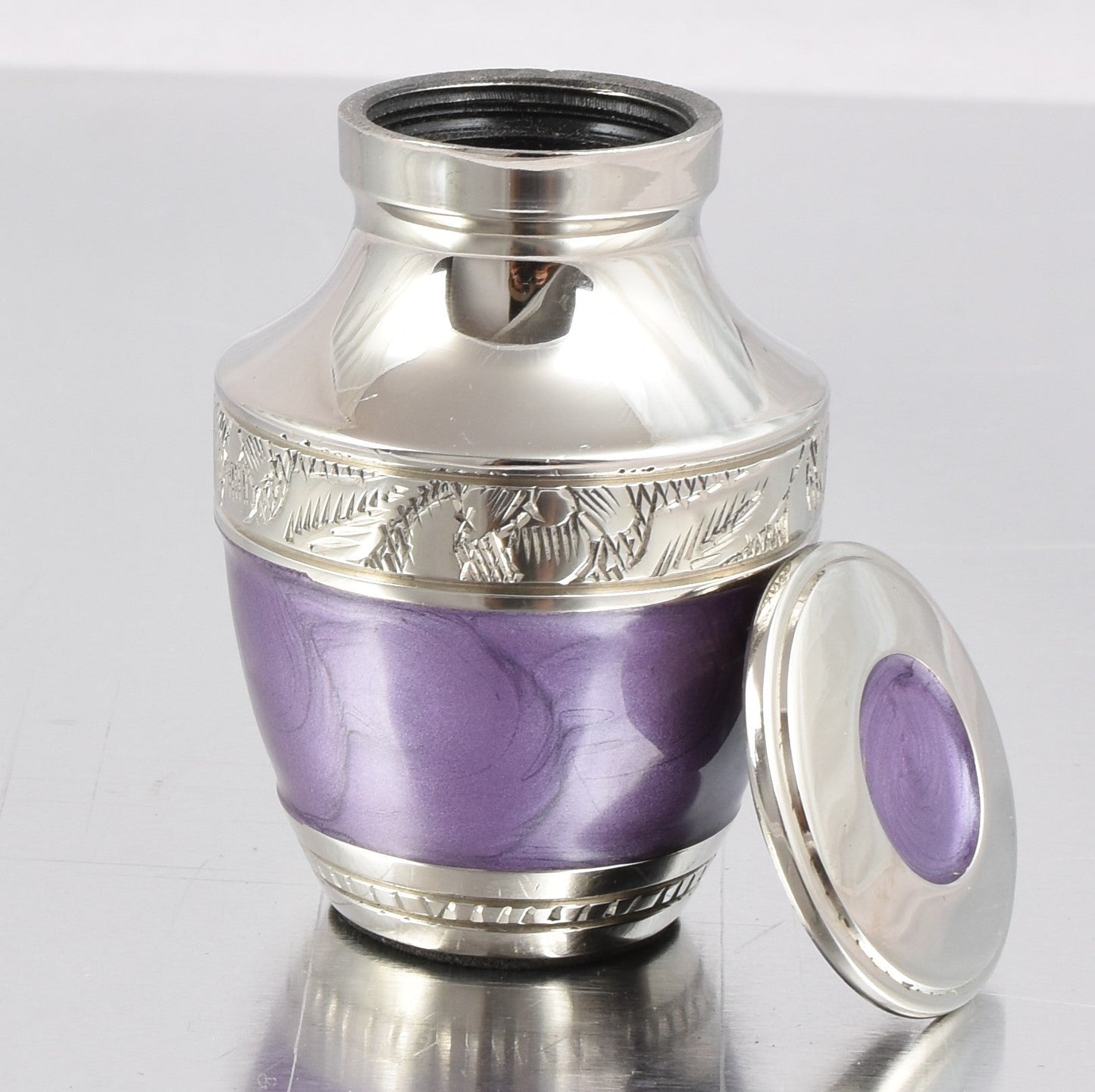 Purple & Silver Embossed Keepsake