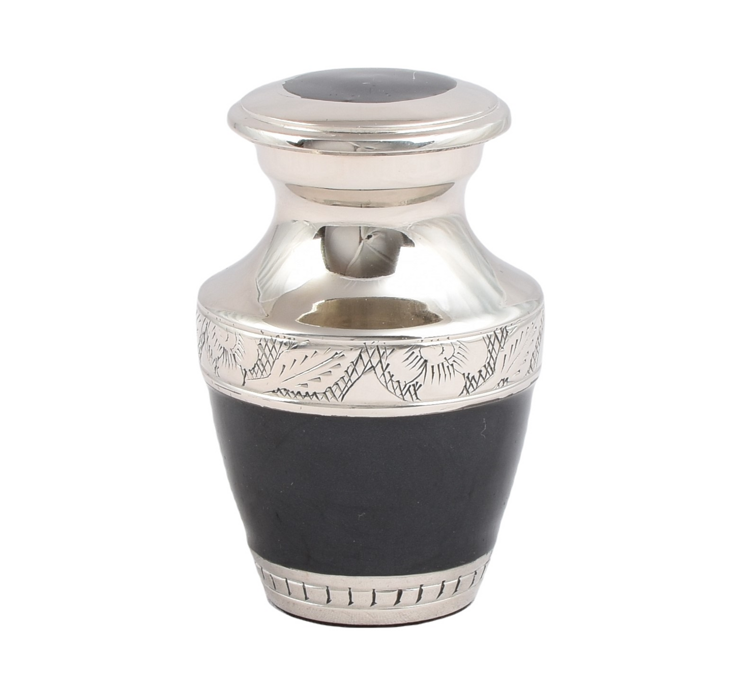 Black & Silver Mini Keepsake Urn