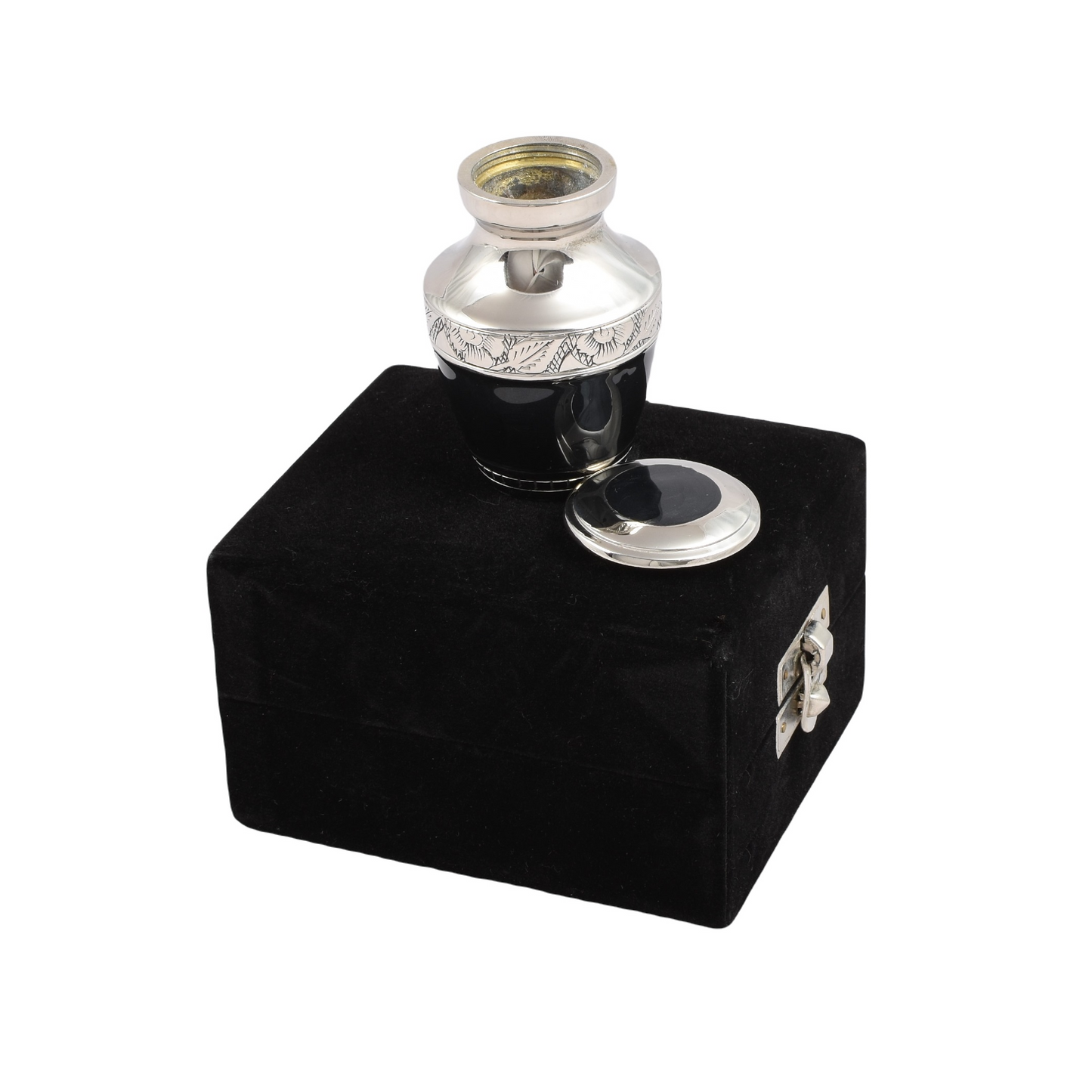 Black & Silver Mini Keepsake Urn