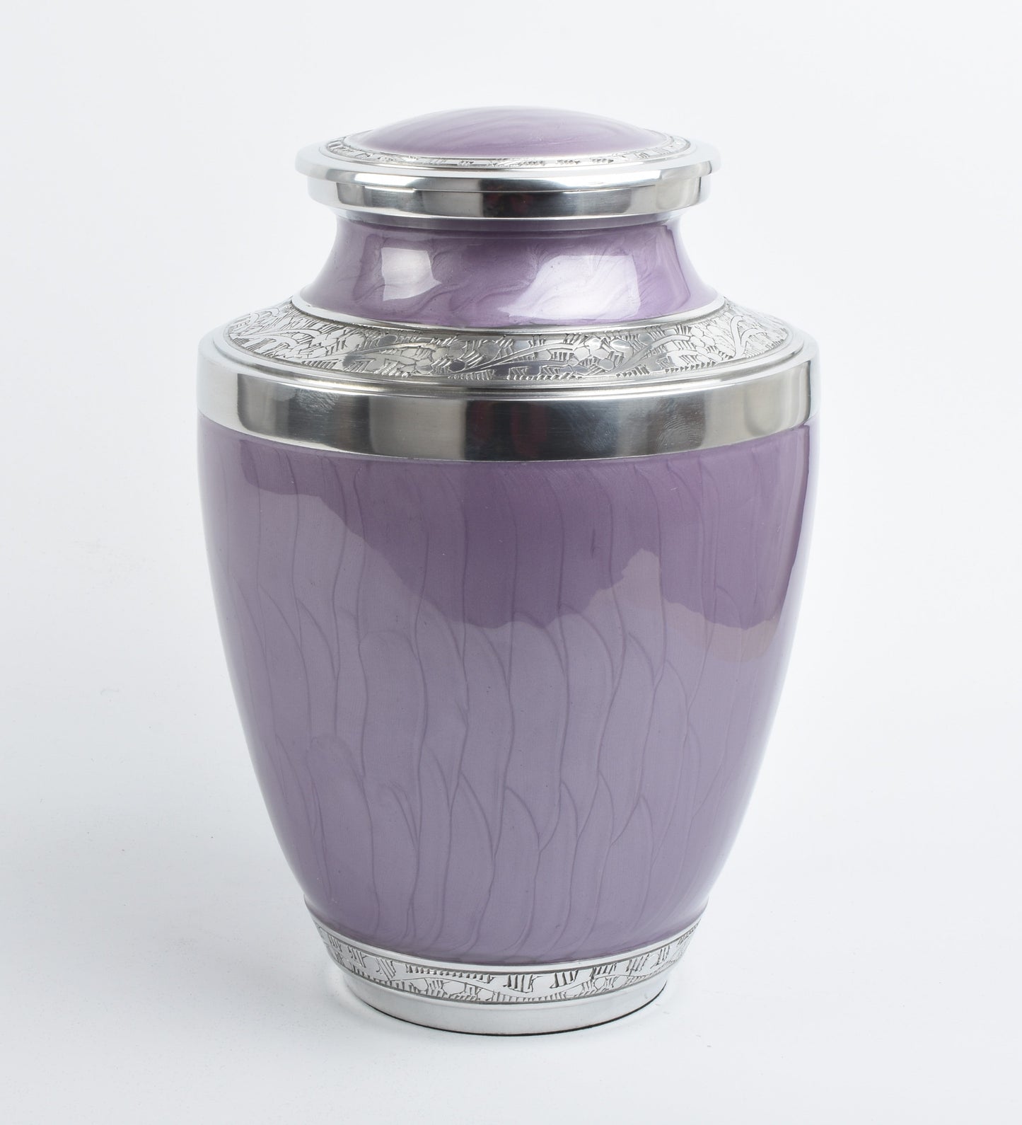 Purple and Silver Aluminium Cremation Testi Urn