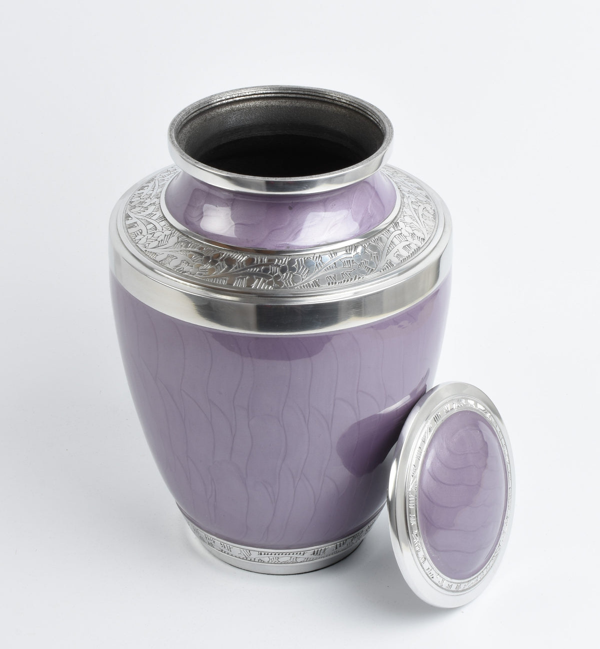 Purple and Silver Aluminium Cremation Testi Urn