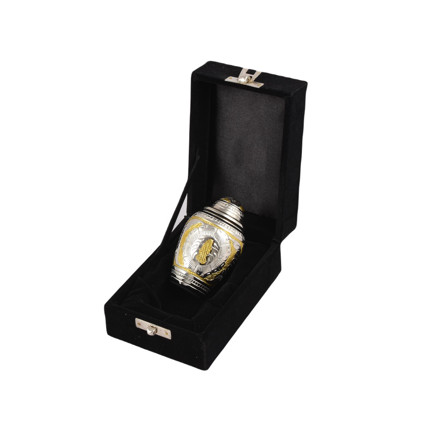 Gold & Silver Engraved Mini Keepsake Urn