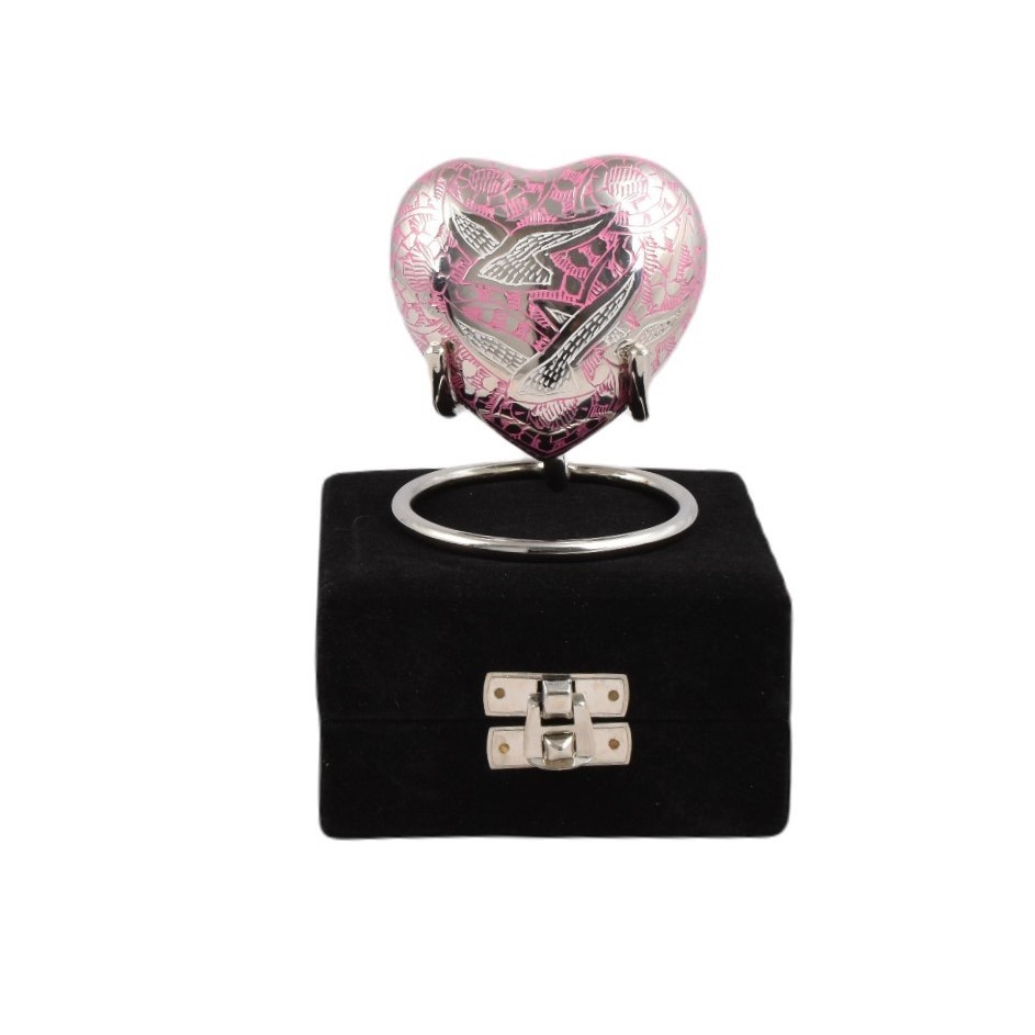 Pink Going Home Heart Keepsake