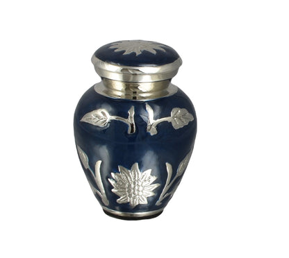 Blue Flower Mini Keepsake Urn