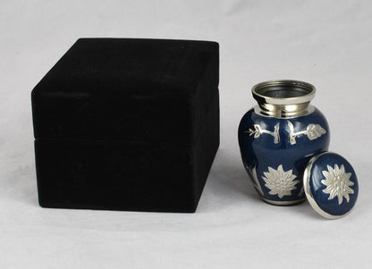Blue Flower Mini Keepsake Urn