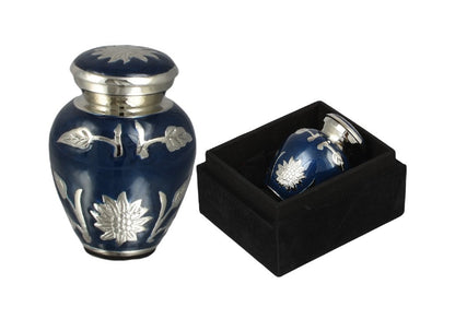 Blue Flower Mini Keepsake Urn