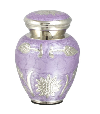 Purple Flower Mini Keepsake Urn