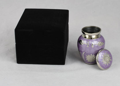 Purple Flower Mini Keepsake Urn