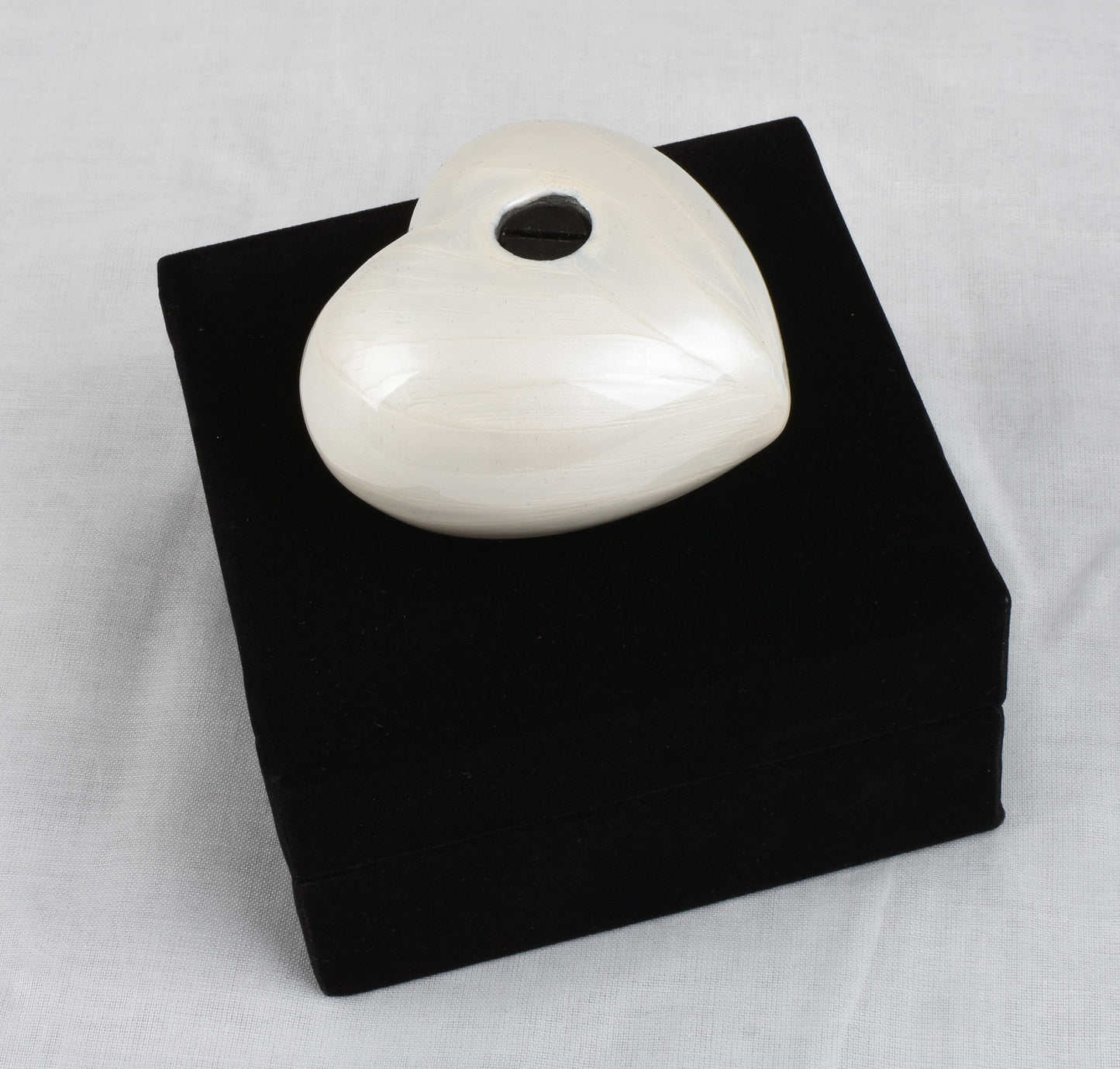 White Heart Keepsake For Pet Ashes