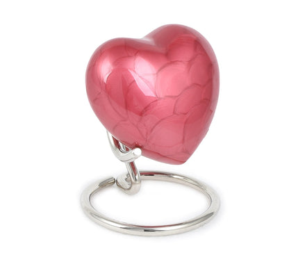Red Aluminium Heart Keepsake With Box & Stand