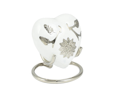 New Design Sunflower On White Heart Keepsake