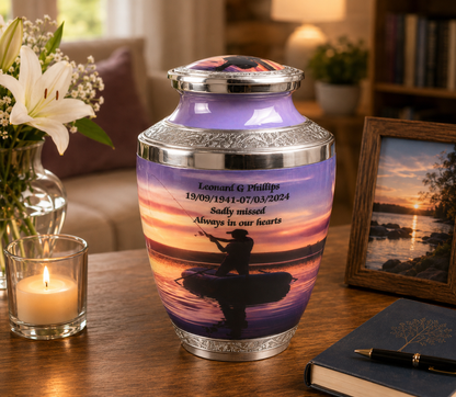 Fishing Man Cremation Urn Testi Shape