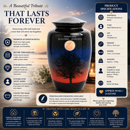 Full Moon Tree Adult Cremation Ashes Urn