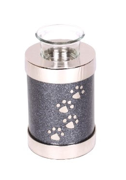 grey pet candle urn , grey pet urn, dog urn, cat urn, Funeral memorial remembrance human ashes container mini adult child pet ashes urn teardrop brass large medium small urn