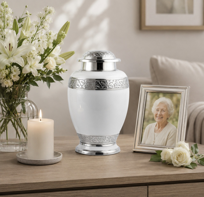 White 2 Body Ashes Companion Urn (365 Lb/165 Kg)