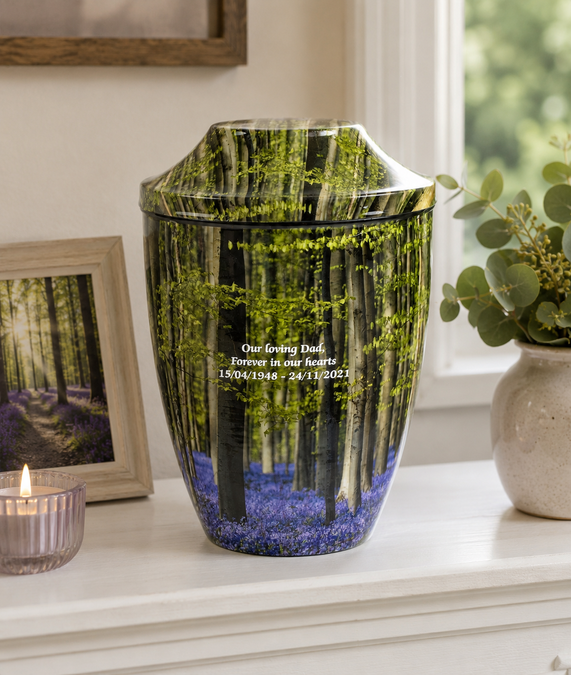 Bluebell Forest Iron Cremation Urn