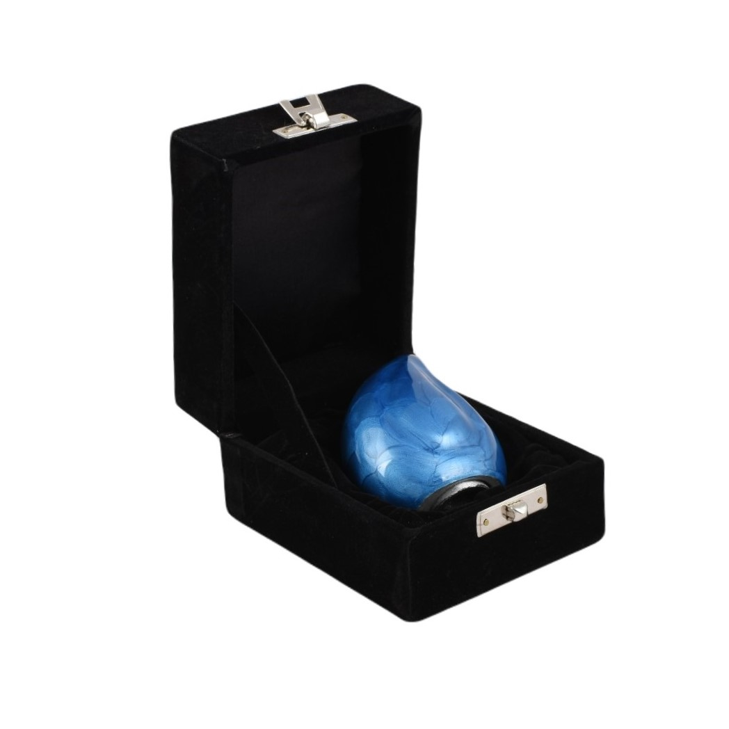 Blue Teardrop Keepsake Urn