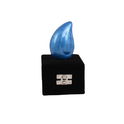 Blue Teardrop Keepsake Urn