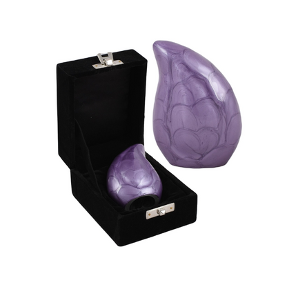 Purple Teardrop Keepsake Urn