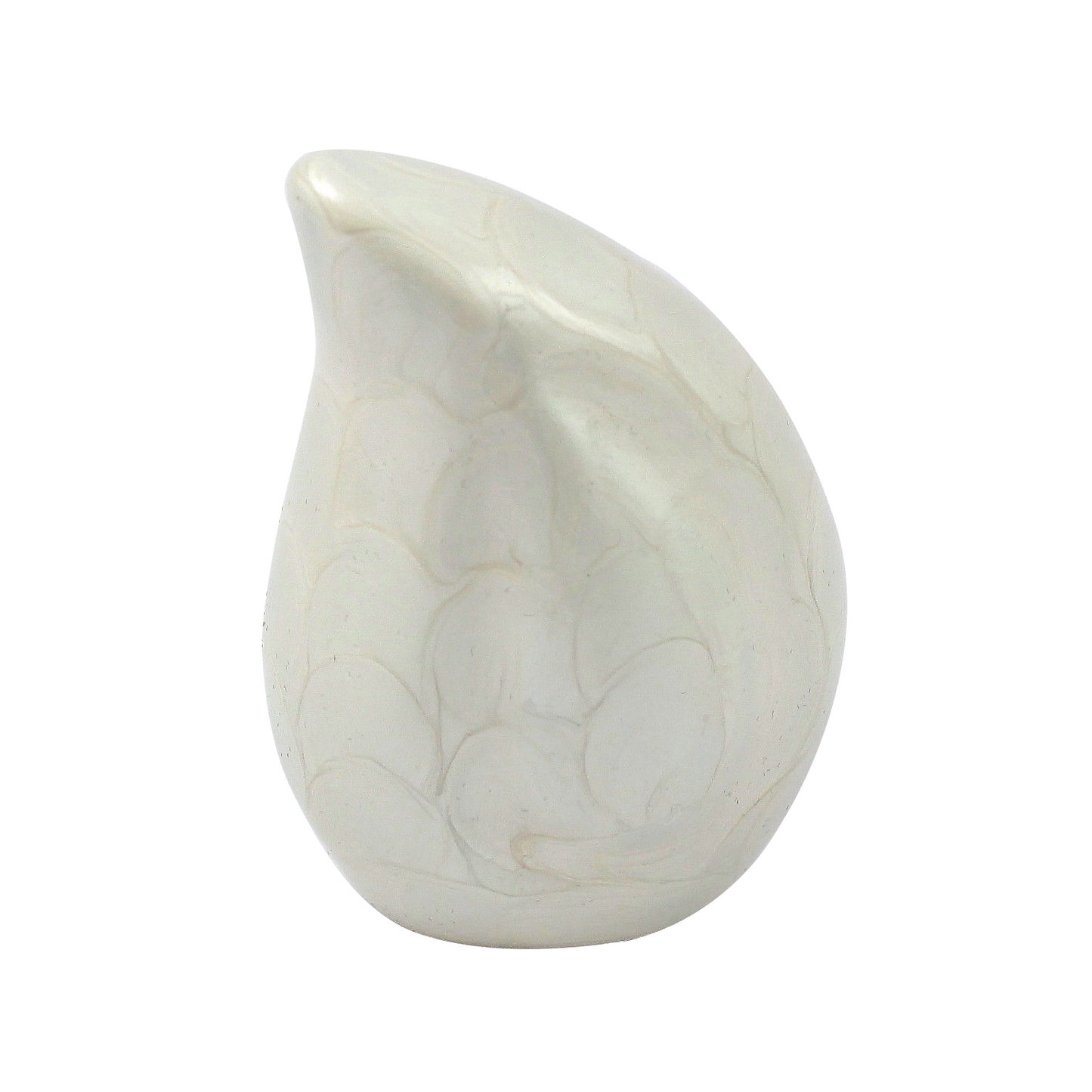 Pearl White Teardrop Keepsake Urn