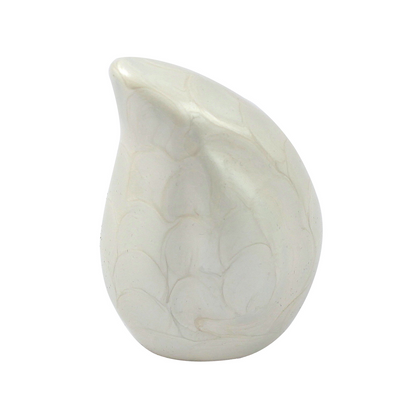 Pearl White Teardrop Keepsake Urn