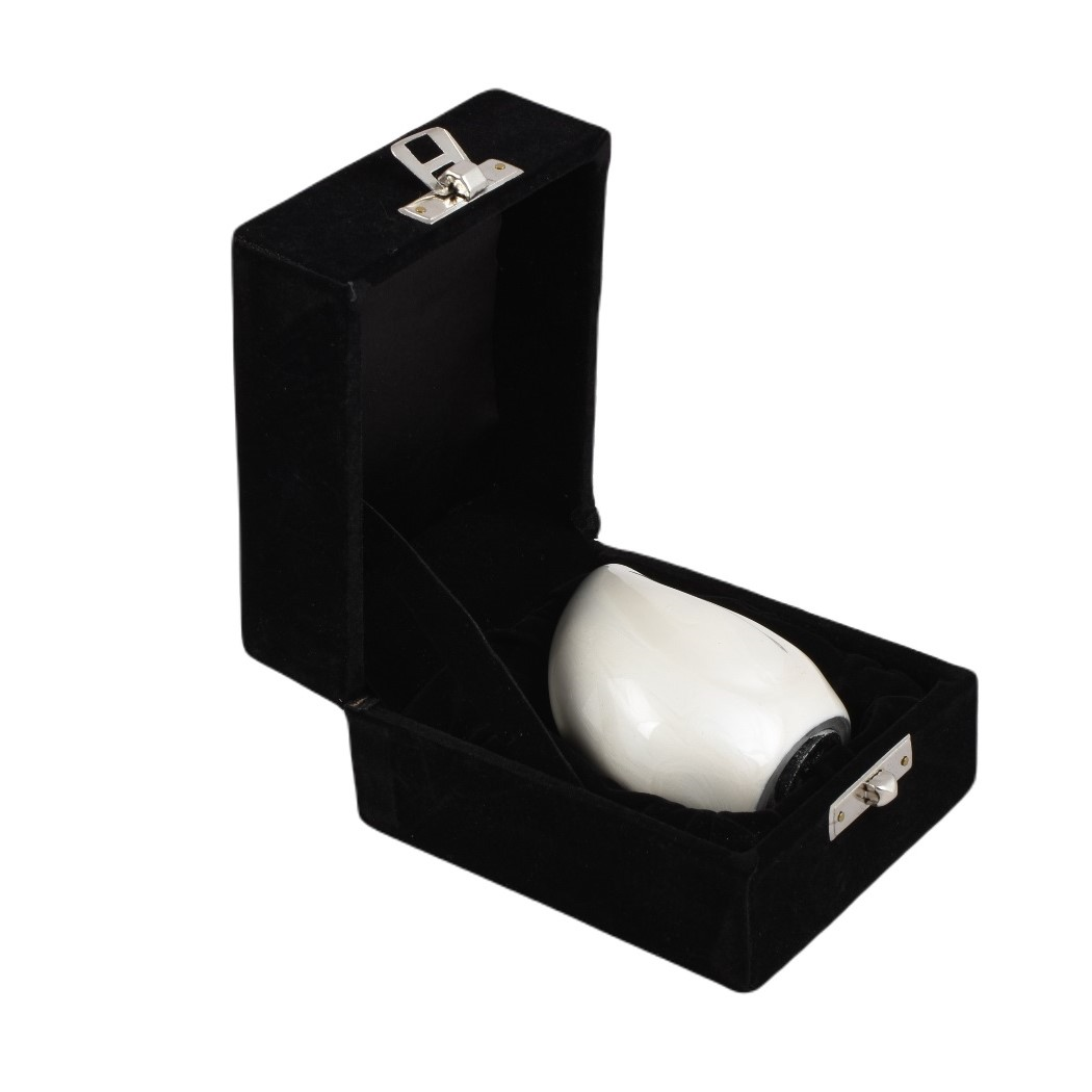 Pearl White Teardrop Keepsake Urn